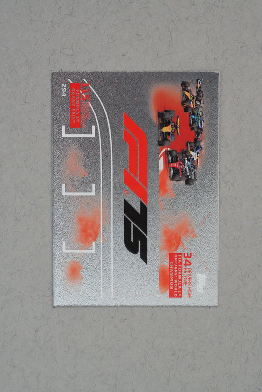 Sticker with branding and graphics on a gray background