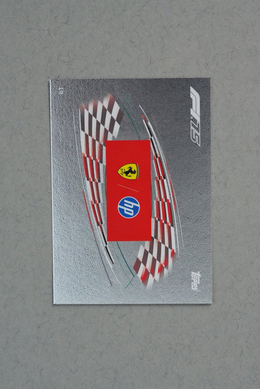 Card 19 Scuderia Ferrari HP logo from Topps F1 Turbo Attax 2025 mirror foil edition