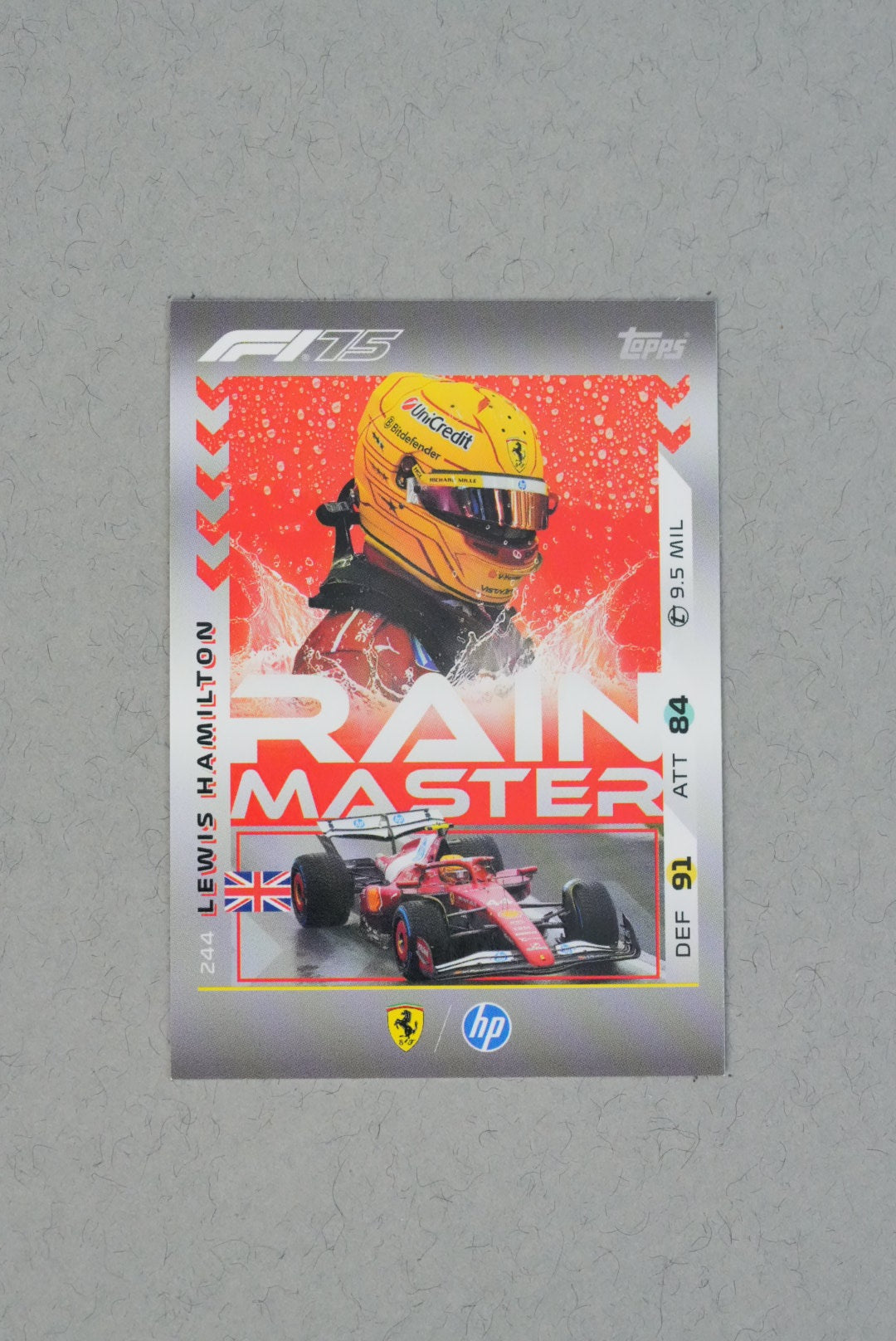 Lewis Hamilton Topps F1 Turbo Attax 2025 – Rain Master 244