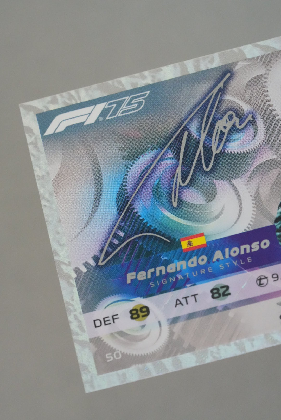 Fernando Alonso F1 Turbo Attax 2025 Signed Holo - 50