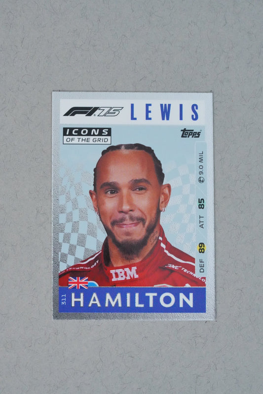 Lewis Hamilton Icon Holo Card 311 from Topps F1 Turbo Attax 2025