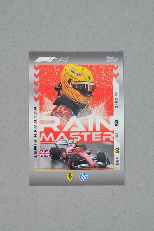 Lewis Hamilton Topps F1 Turbo Attax 2025 – Rain Master 244
