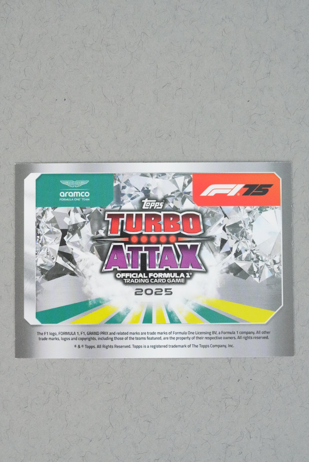Fernando Alonso F1 Turbo Attax 2025 Signed Holo - 50