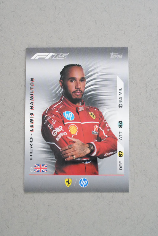 Lewis Hamilton Topps F1 Turbo Attax 2025 – Hero Card 25